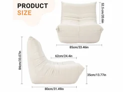 DripeX Sillón de sillón de en - asiento profundo 62 cm - 80x85x84cm