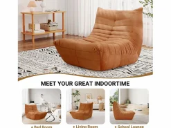 Clearance DripeX Sillón de sillón marrón en la oruga marrón - base profunda 62 cm - 80x85x84cm Marru00f3n
