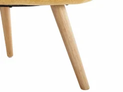Discount Sillón de tela amarillo estilo escandinavo capitoné LUOSTO Sillón Escandinavo