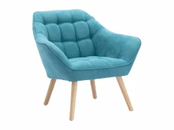 Online Sillón de tela azul acolchado. Estilo escandinavo. CASERTA Sillón Escandinavo