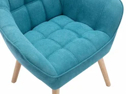 Online Sillón de tela azul acolchado. Estilo escandinavo. CASERTA Sillón Escandinavo