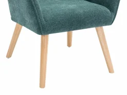 Vente-unique Sillón de tela azul pato. Estilo escandinavo. OSIMO