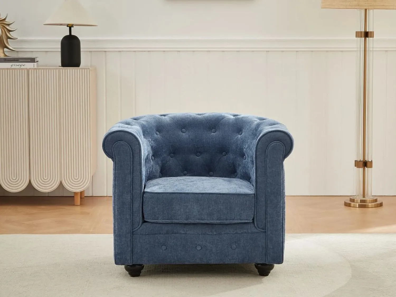Discount Sillón de tela color forma mítica CHESTERFIELD Sillón
