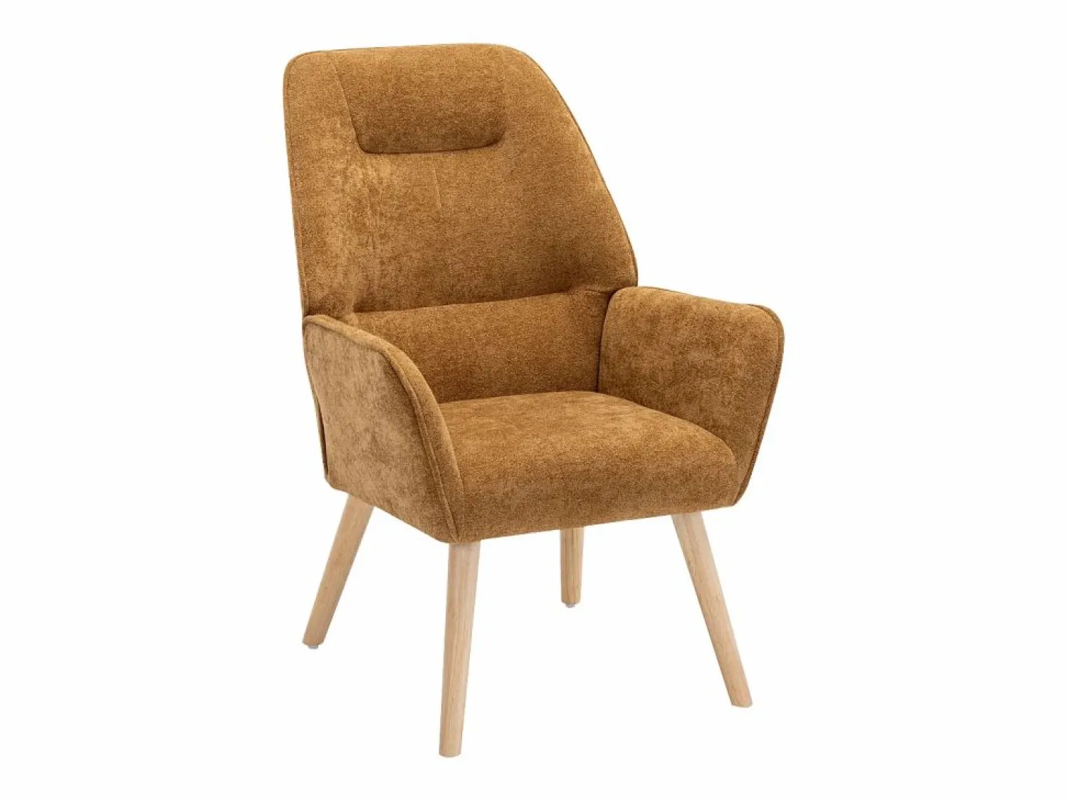 Sale Vente-unique Sillón de tela color lo. Estilo escandinavo. OSIMO Camel