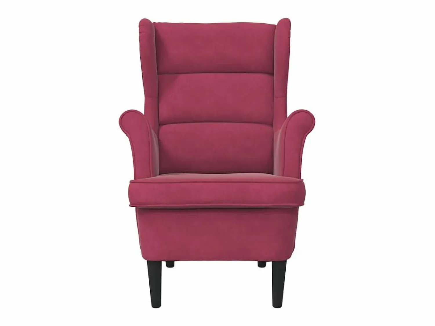 vidaxl Sillón de tela color vino