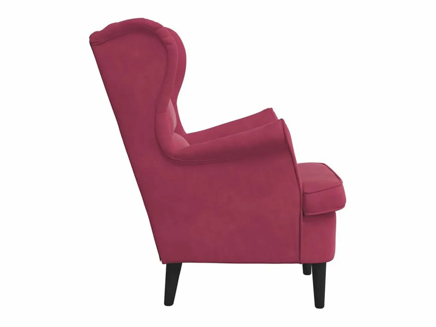 vidaxl Sillón de tela color vino