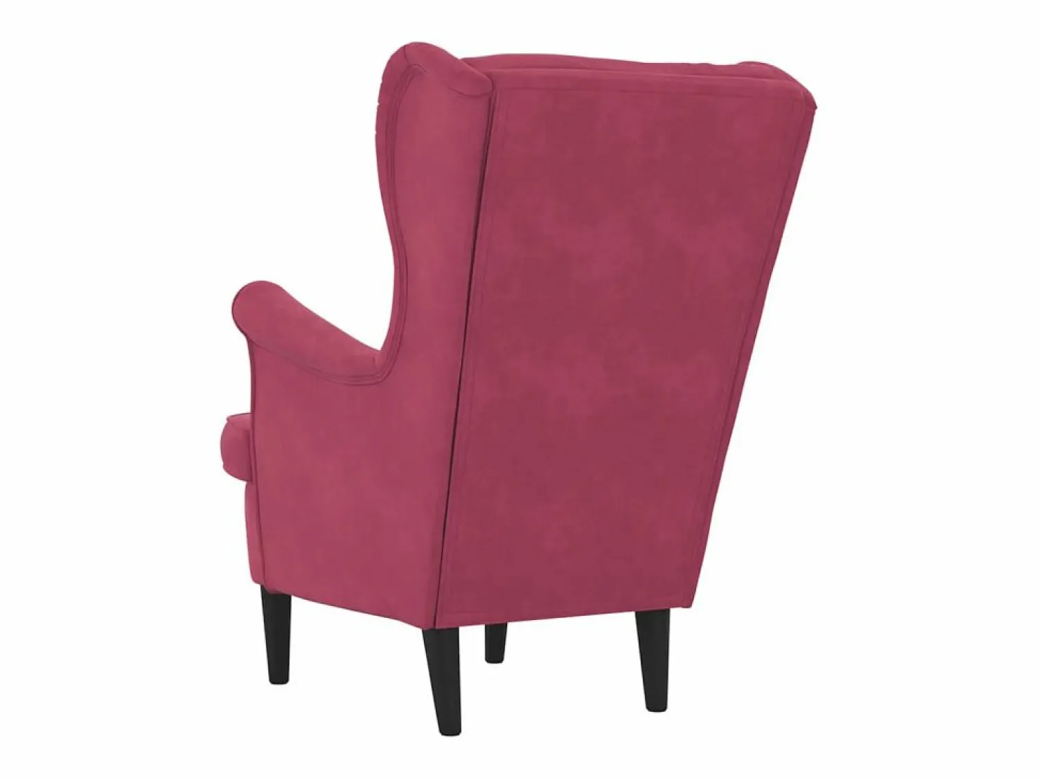 vidaxl Sillón de tela color vino