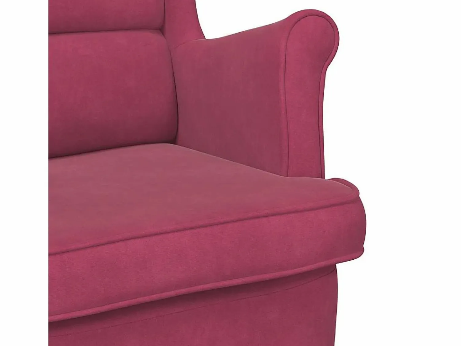 vidaxl Sillón de tela color vino