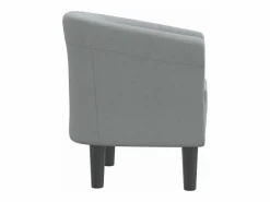 Best Sillón de tela claro Sillón Estilo Cabriolet