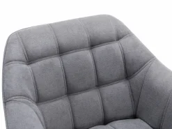 Clearance Vente-unique Sillón de tela de estilo escandinavo CASERTA Gris