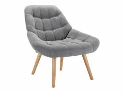 Hot Vente-unique Sillón de tela estilo escandinavo capitoné LUOSTO Gris