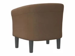 New Sillón de tela marrón Sillón Estilo Cabriolet