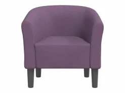 Sillón de tela morado Sillón Estilo Cabriolet
