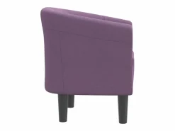 Sillón de tela morado Sillón Estilo Cabriolet