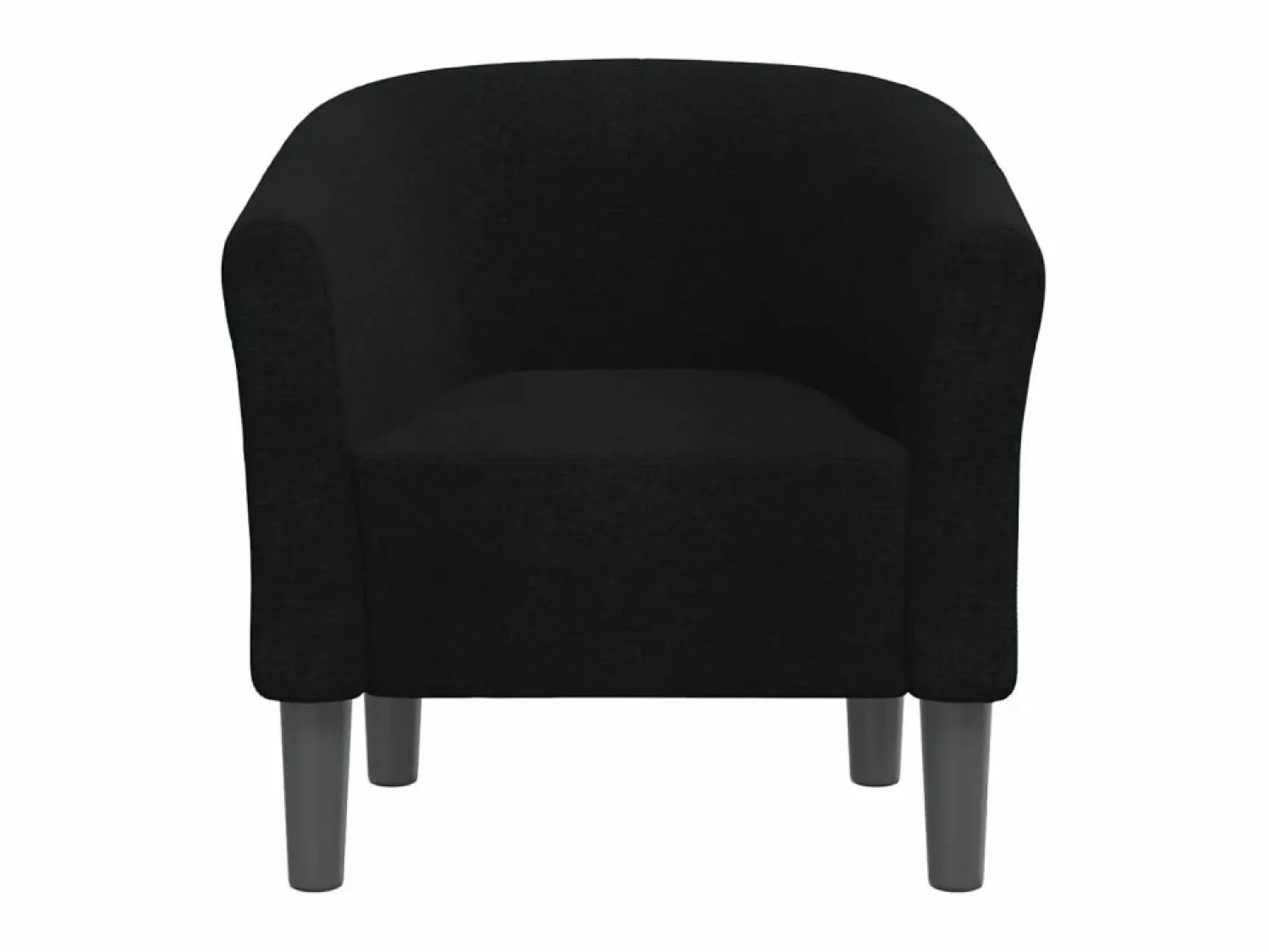 Sillón de tela negra ES51357 Sillón Estilo Cabriolet