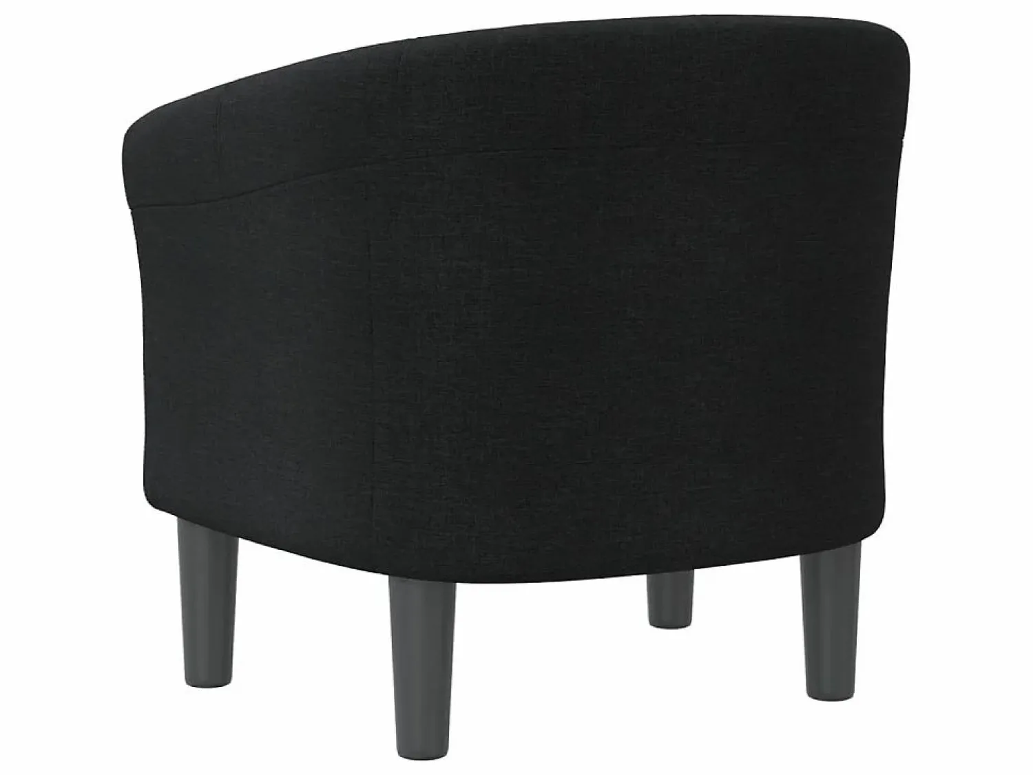 Sillón de tela negra ES51357 Sillón Estilo Cabriolet