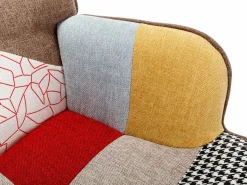New Vente-unique Sillón de tela patchwork VATELY Multicolor