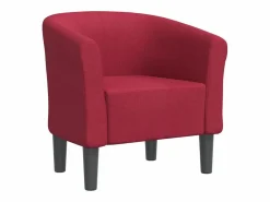 Online Sillón de tela tinto Sillón Estilo Cabriolet