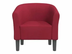 Online Sillón de tela tinto Sillón Estilo Cabriolet