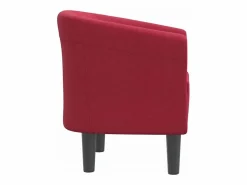 Online Sillón de tela tinto Sillón Estilo Cabriolet