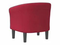 Best vidaxl Sillón de tela tinto Rojo
