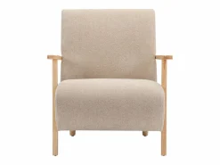 New Vente-unique Sillón de tela y madera . Estilo contemporáneo. JULOMO Beige