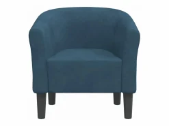 New Clicnbuy Sillón de terciopelo oscuro Azul