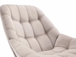 Online Vente-unique Sillón de terciopelo estilo escandinavo capitoné LUOSTO Beige