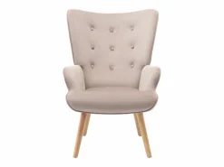 Vente-unique Sillón de terciopelo capitoné. Estilo escandinavo. VATELY