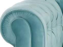 Online Sillón de terciopelo color azul pastel CHESTERFIELD Sillón