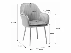 Sweeek Sillón de terciopelo con patas de metal rosa viejo