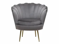 Habitat et jardin Sillón de terciopelo "Floria" - 75 x 68 x 77,5 cm -