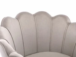Hot Vente-unique Sillón de terciopelo gris estilo art decó DANDELION Topo