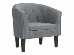 Hot vidaxl Sillón de terciopelo oscuro Gris