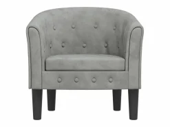 Clicnbuy Sillón de terciopelo claro