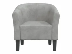 Clicnbuy Sillón de terciopelo claro