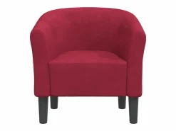 Clearance Sillón de terciopelo tinto Sillón Estilo Cabriolet