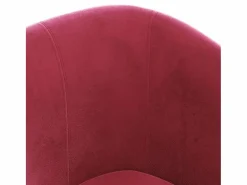 Clearance Sillón de terciopelo tinto Sillón Estilo Cabriolet
