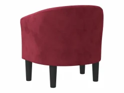vidaxl Sillón de terciopelo tinto Rojo