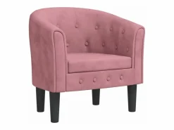 Clicnbuy Sillón de terciopelo Rosa