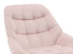 Discount Vente-unique Sillón de terciopelo estilo escandinavo capitoné LUOSTO Rosa