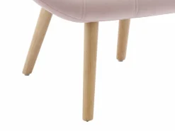 Discount Vente-unique Sillón de terciopelo estilo escandinavo capitoné LUOSTO Rosa