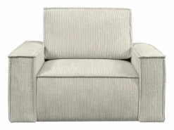 Vente-unique Sillón derecho de pana con estilo design AMELIA Beige