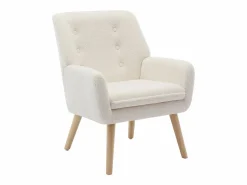 Sillón derecho de tela rizada estilo escandinavo SERINO Sillón|Sillón Escandinavo