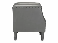 Clicnbuy Sillón diseño de cubo cuero de cabra auténtico