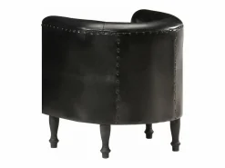 Best Sillón diseño de cubo cuero auténtico Sillón De Piel