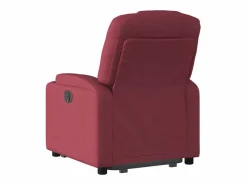 vidaxl Sillón eléctrico reclinable elevable de tela tinto
