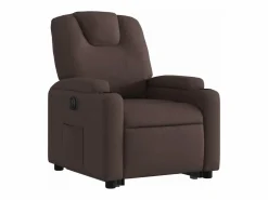 Online Sillón eléctrico reclinable elevable de tela marrón oscuro Sillón Relax