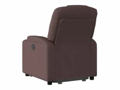 Online Sillón eléctrico reclinable elevable de tela marrón oscuro Sillón Relax