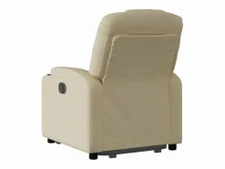 New vidaxl Sillón eléctrico reclinable elevable de tela color Crema